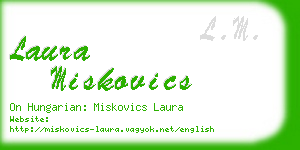 laura miskovics business card